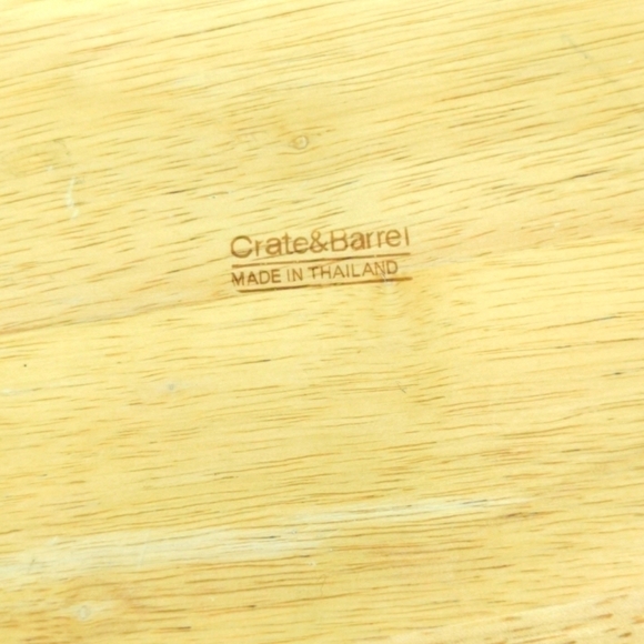 Crate and Barrel Wooden Chip and Dip bowl. - Picture 6 of 8